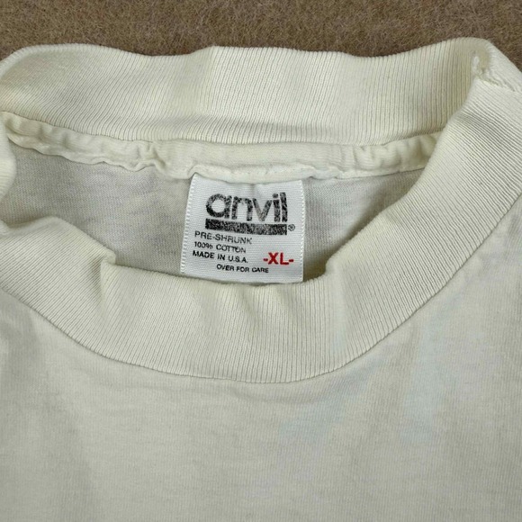 Vintage Anvil T-Shirt Men XL White Panama City Beach Graphic Tee Single Stitch - Picture 2 of 9